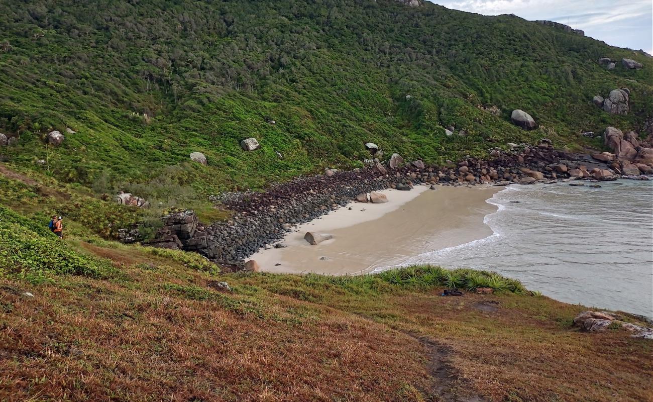 Praia do Capim Canudos'in fotoğrafı bej kum ve kayalar yüzey ile