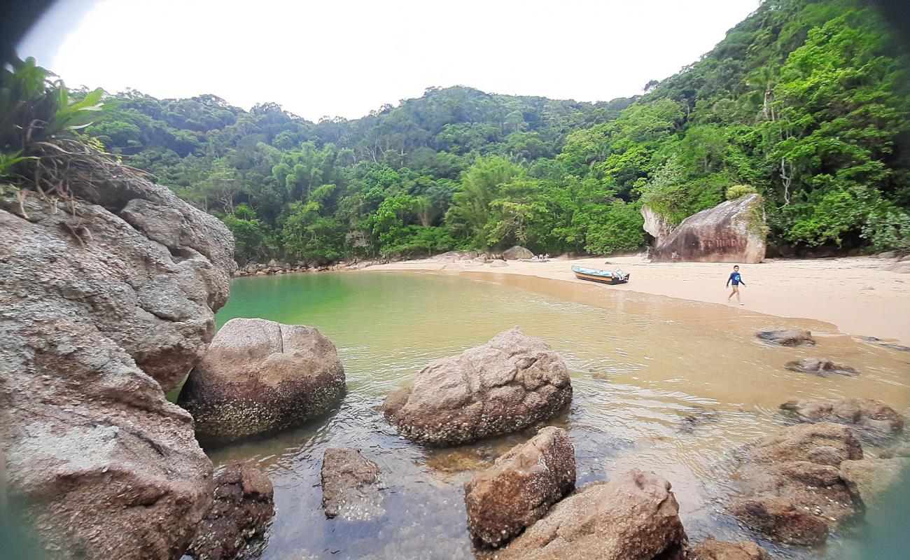 Praia de Fora - Guaruja'in fotoğrafı açık bej kum yüzey ile