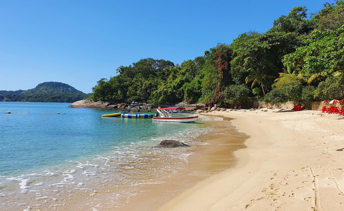 Praia da Ilha do Pelado'in fotoğrafı açık bej kum yüzey ile