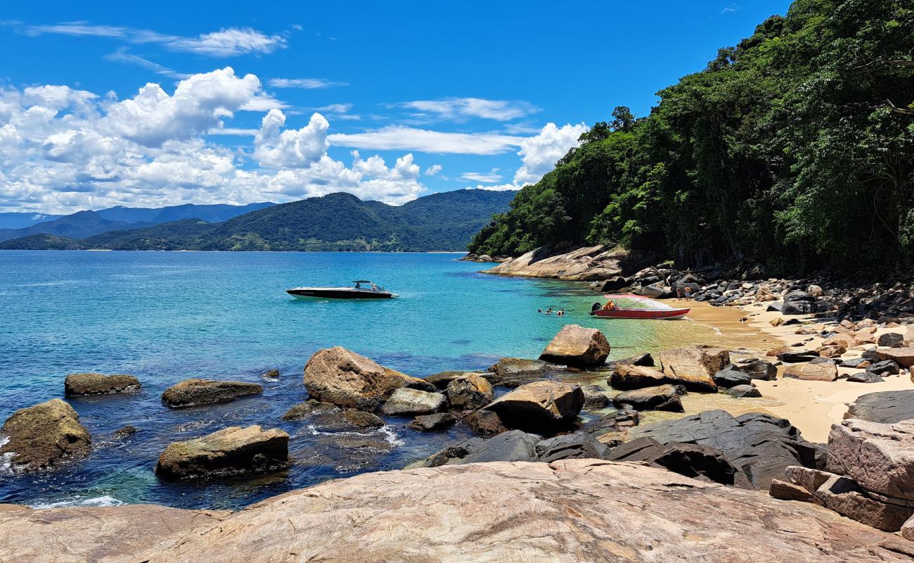 Praia do Boqueirao'in fotoğrafı açık bej kum yüzey ile
