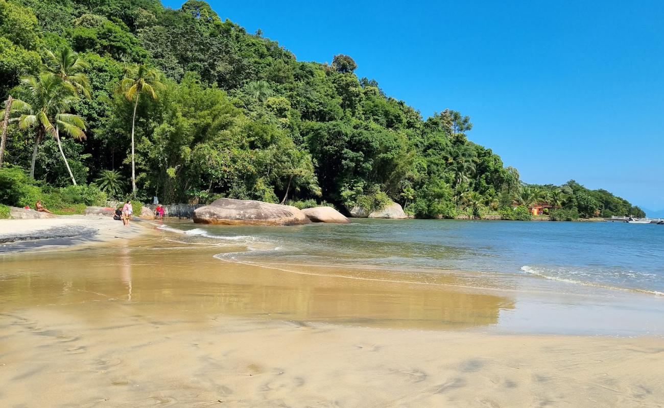 Prainha da Ilha Itacuruca'in fotoğrafı açık bej kum yüzey ile