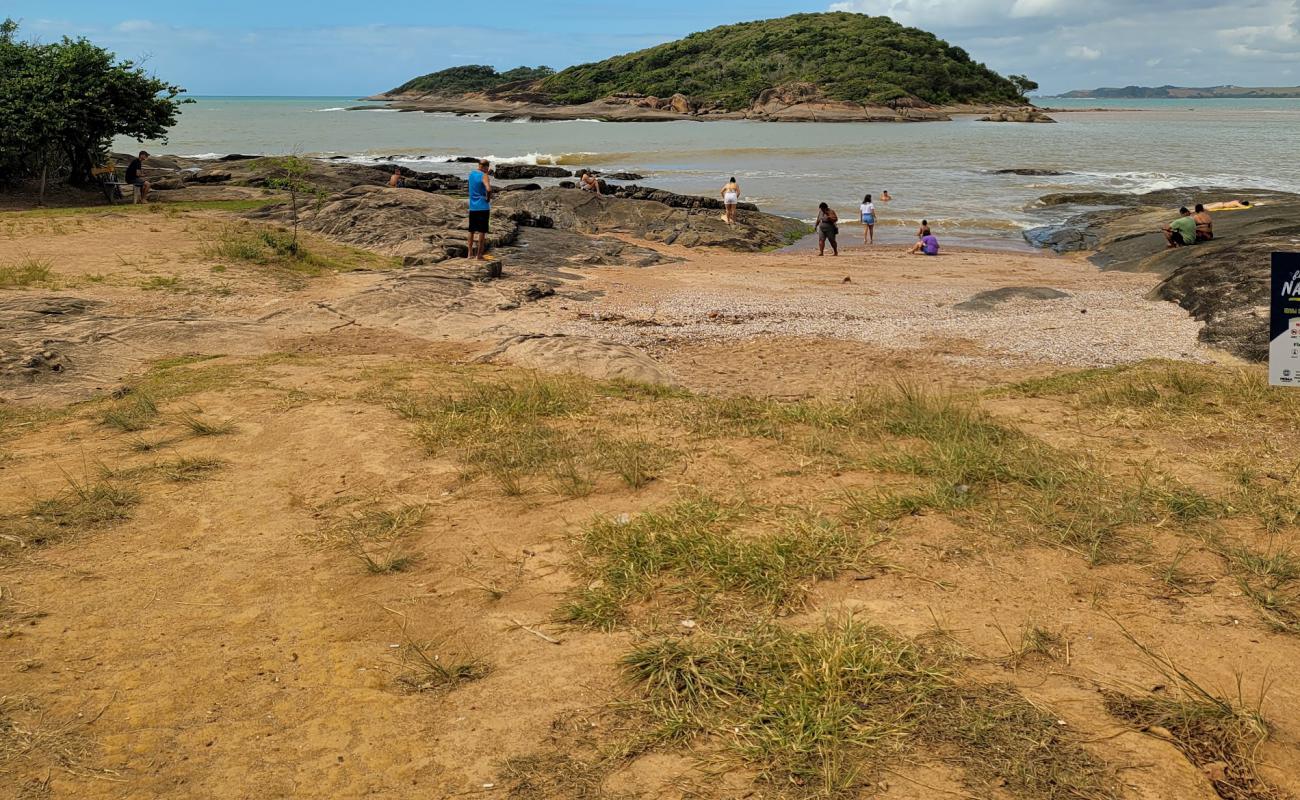 Prainha da Ilha do Gamba'in fotoğrafı açık bej kum yüzey ile