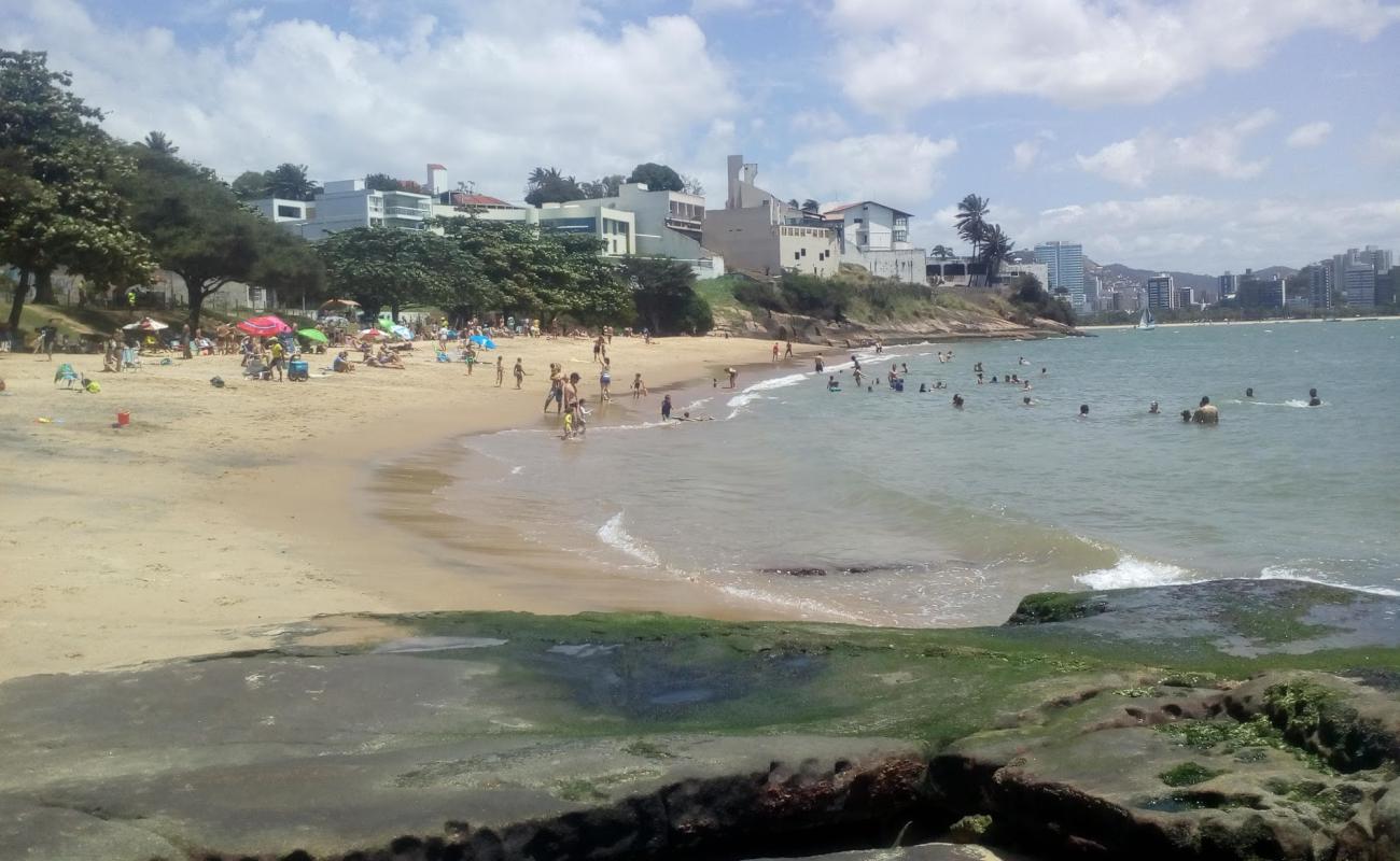 Praia Grande da Ilha do Boi'in fotoğrafı açık bej kum yüzey ile