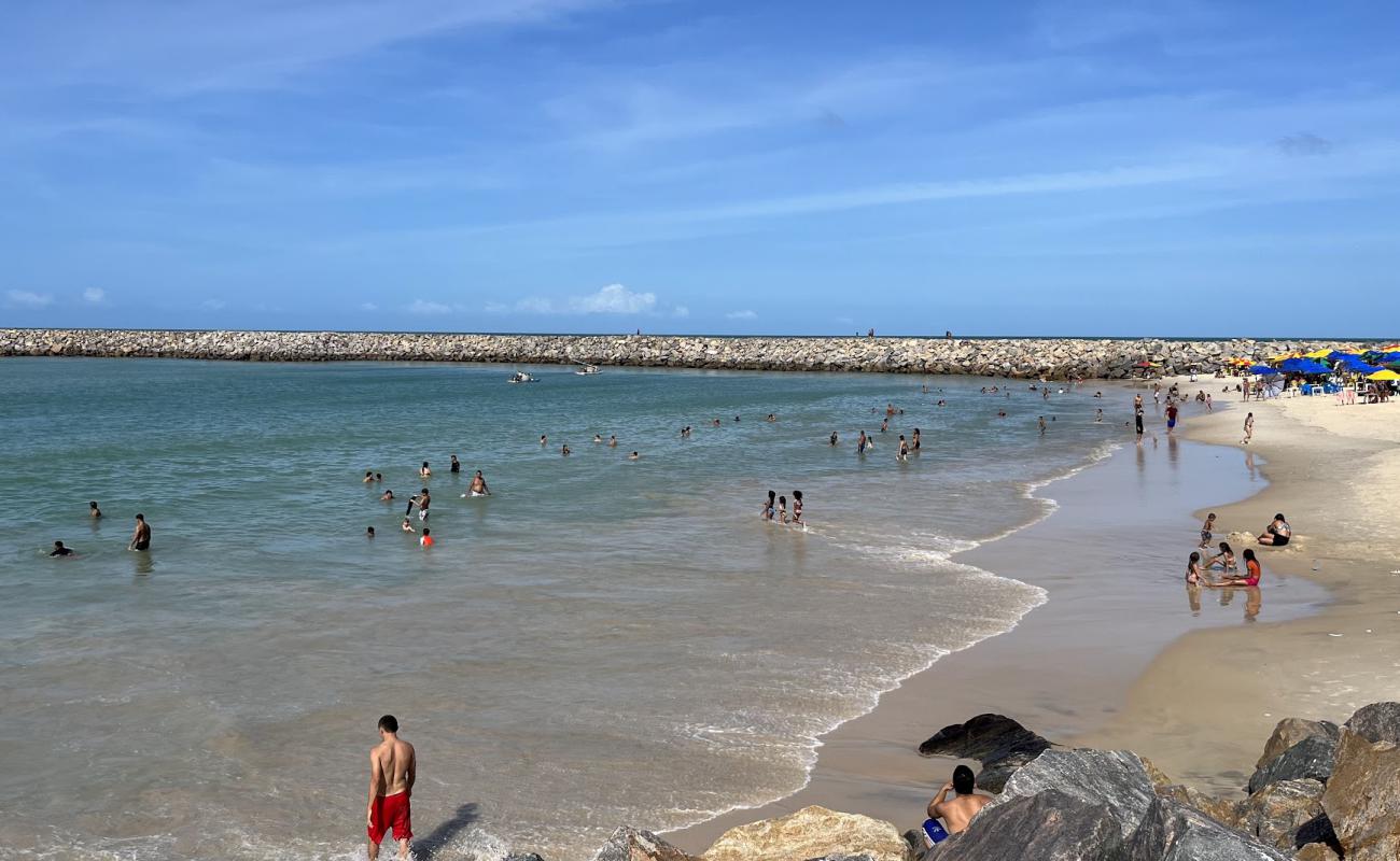 Praia Felipe Gonzales Saraiva da Rocha'in fotoğrafı açık bej kum yüzey ile