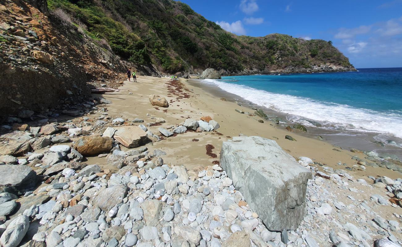 Iguana bay beach'in fotoğrafı bej kum ve kayalar yüzey ile