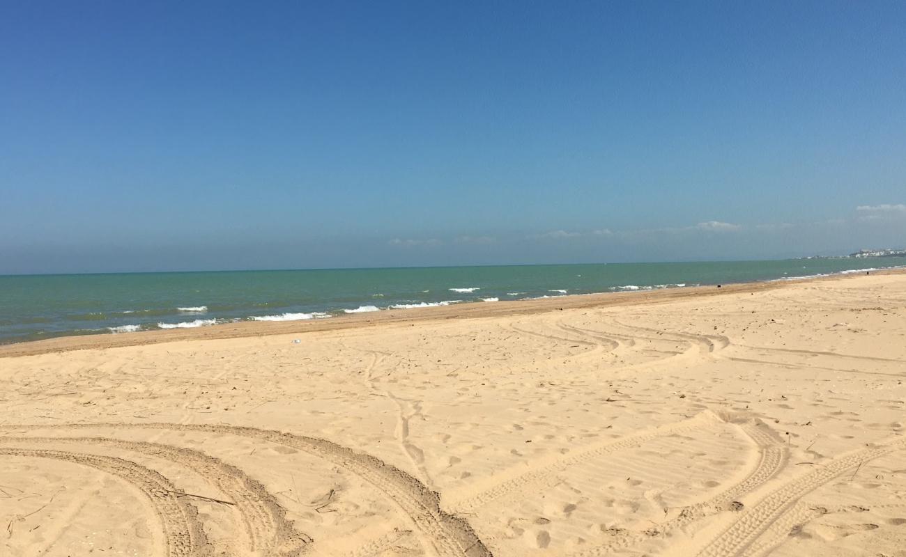 Raoued plage'in fotoğrafı parlak ince kum yüzey ile