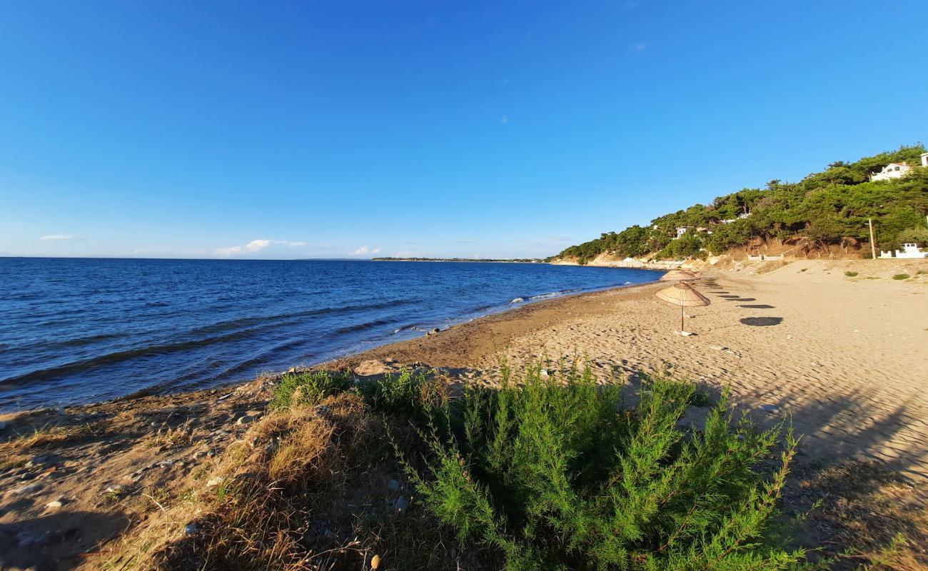 Gunestepe beach'in fotoğrafı parlak kum ve kayalar yüzey ile