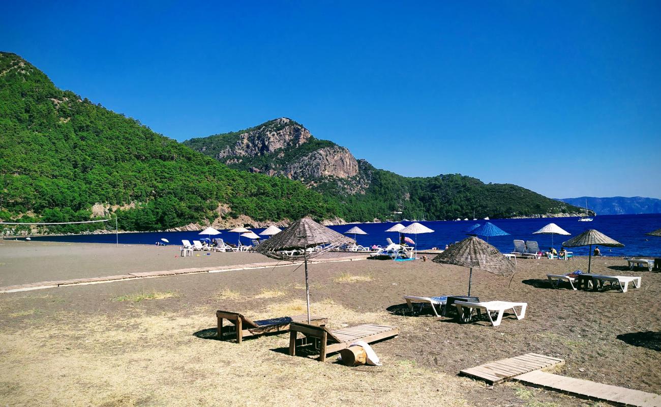 Ekincik beach II'in fotoğrafı i̇nce kahverengi kum yüzey ile