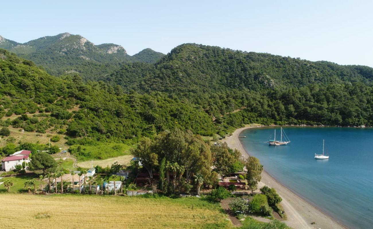 Hisarönü Koyu beach'in fotoğrafı siyah kum ve çakıl yüzey ile