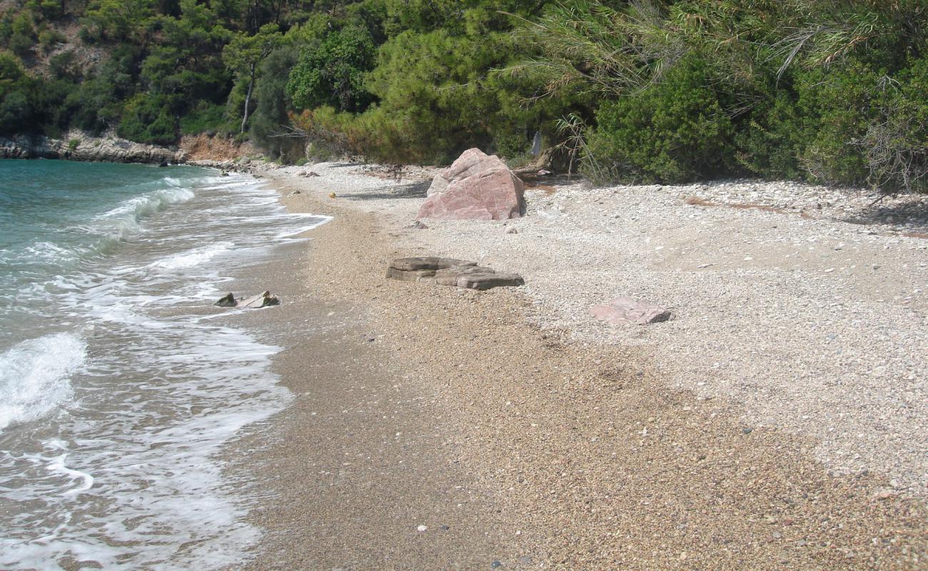 Kiransahili'in fotoğrafı küçük bej çakıl yüzey ile