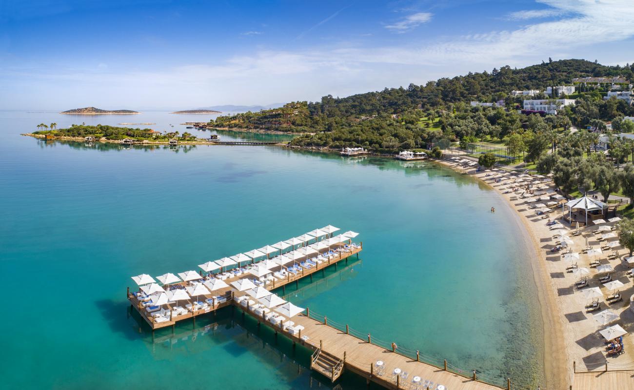 Rixos Bodrum Plajı'in fotoğrafı parlak ince kum yüzey ile