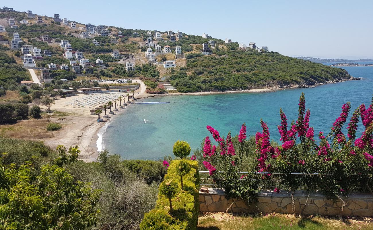 Güneşli Plajı'in fotoğrafı parlak ince kum yüzey ile