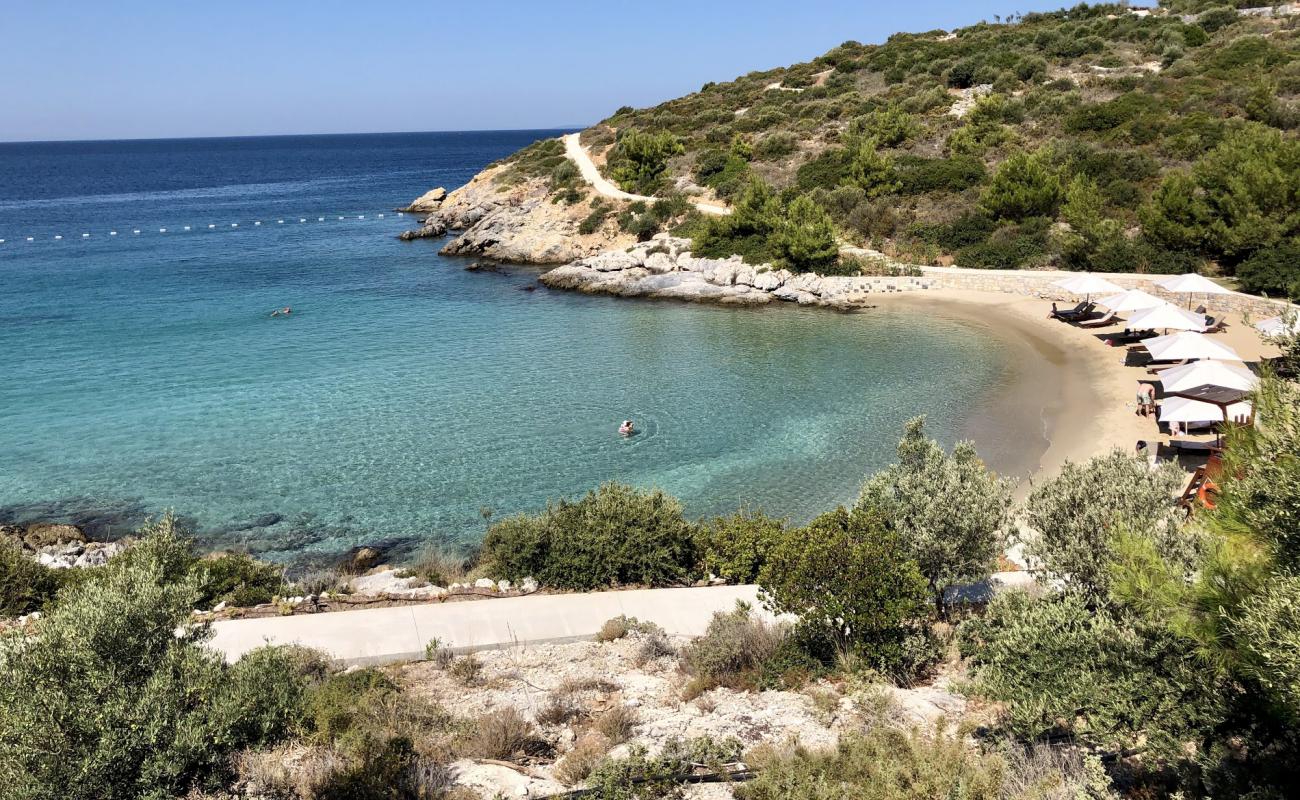 Six Senses Plajı III'in fotoğrafı parlak ince kum yüzey ile