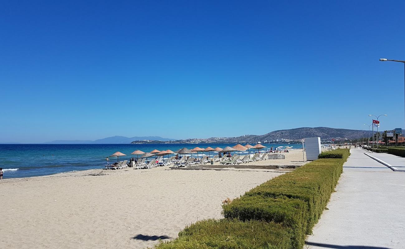 Kusadasi Sahilevleri'in fotoğrafı parlak kum yüzey ile