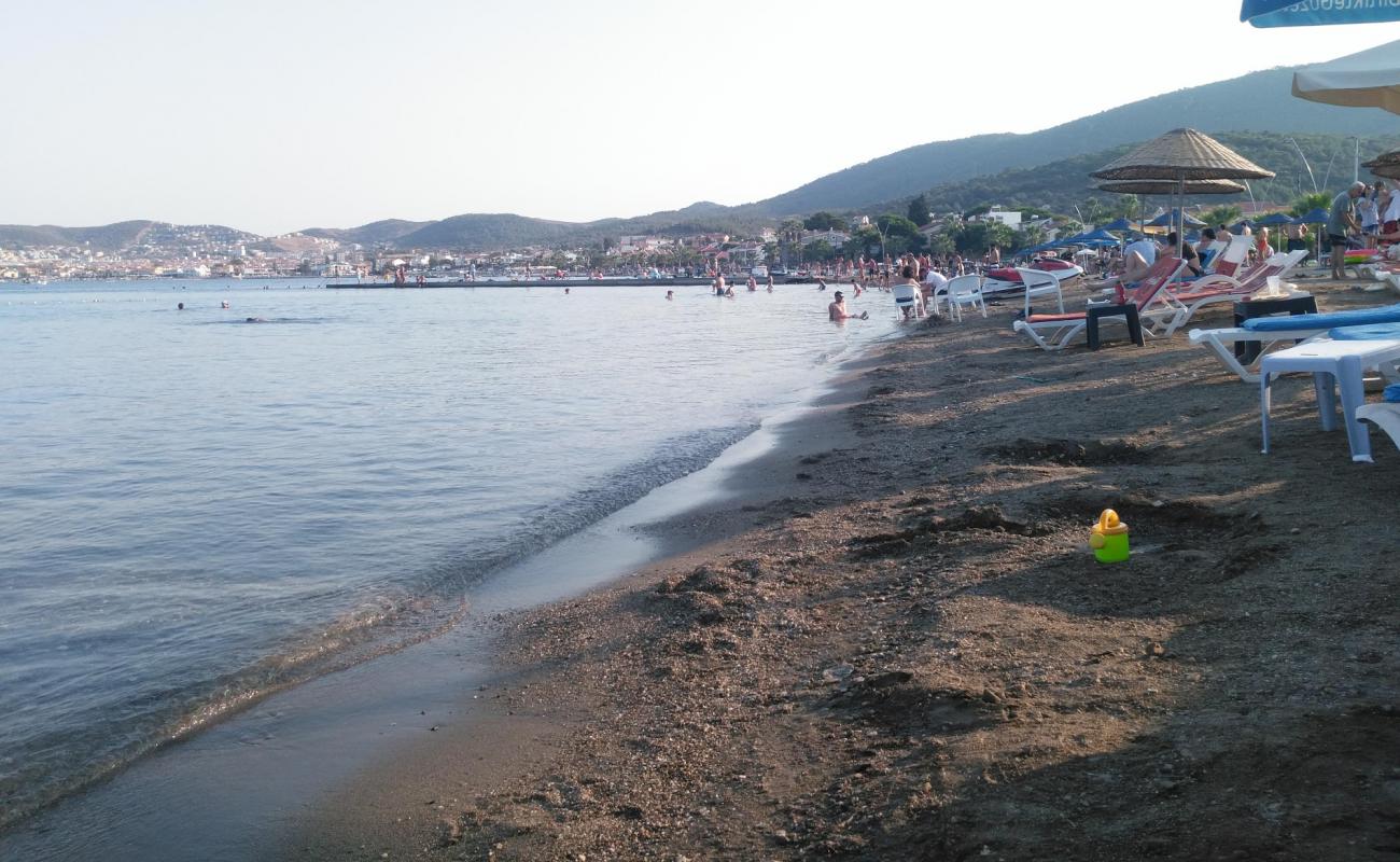 Yeni Foca Plajı II'in fotoğrafı kahverengi kum yüzey ile