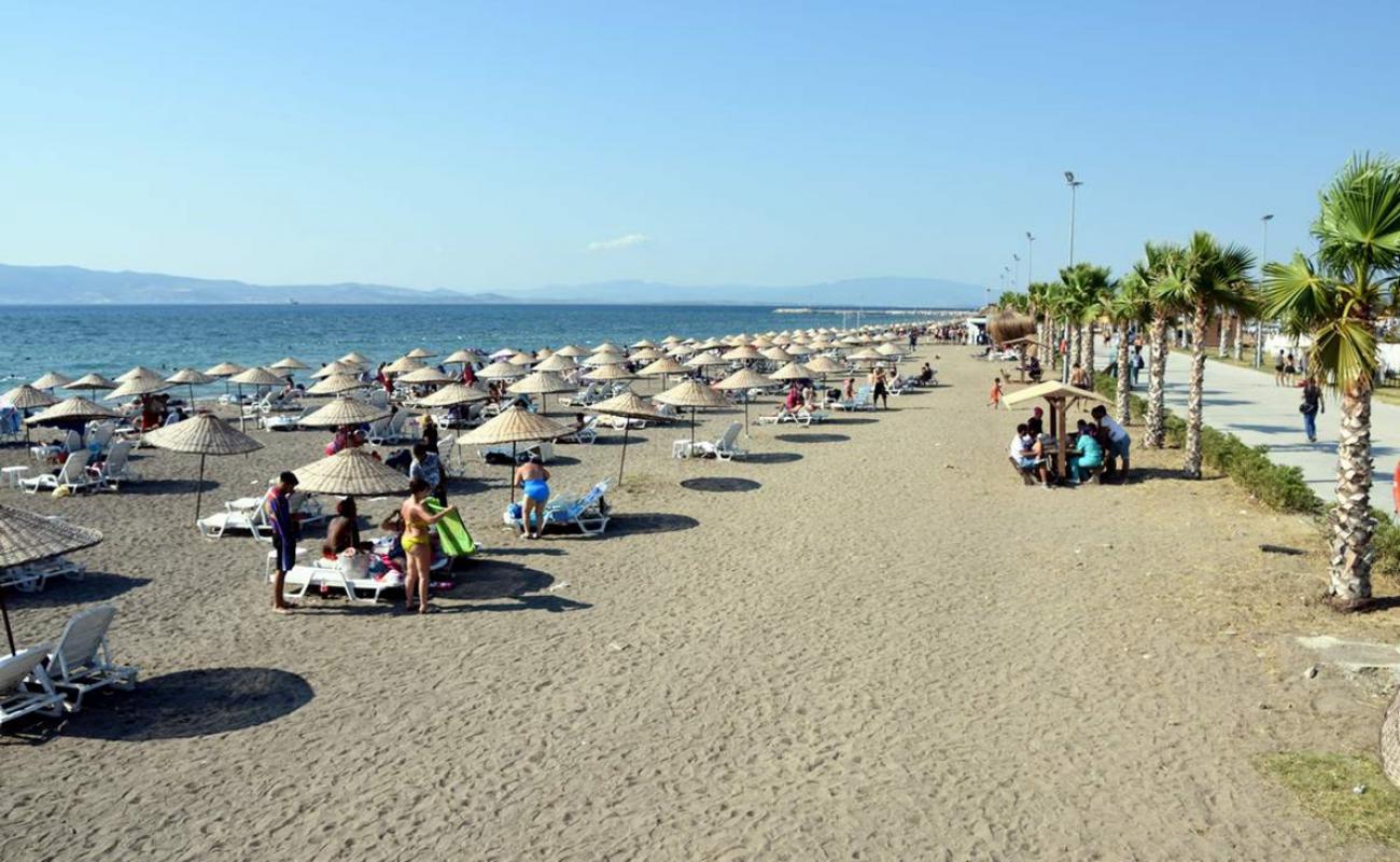 Aliaga Ağapark Plajı'in fotoğrafı parlak kum yüzey ile