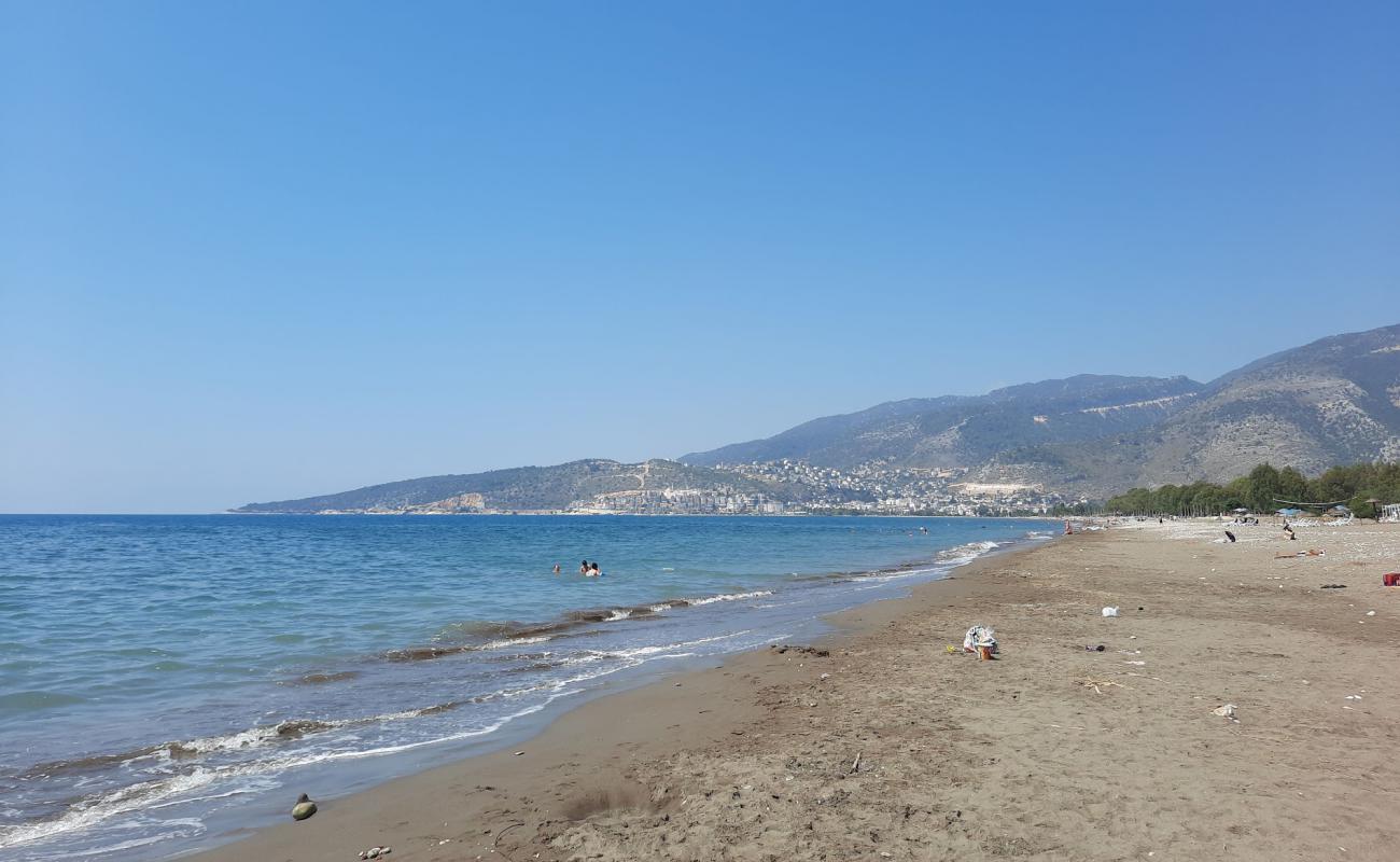 Finike Halk Plajı'in fotoğrafı siyah kum ve çakıllar yüzey ile