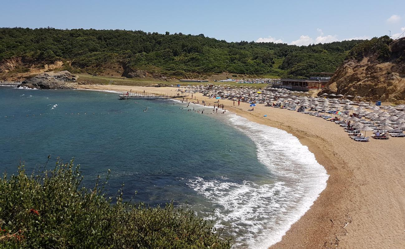 Milyos beach'in fotoğrafı hafif ince çakıl taş yüzey ile