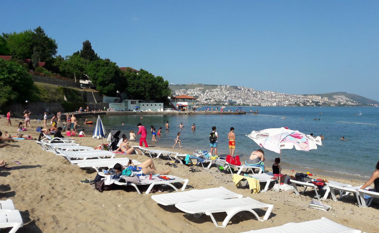 Belediye Plaji'in fotoğrafı açık bej kum yüzey ile