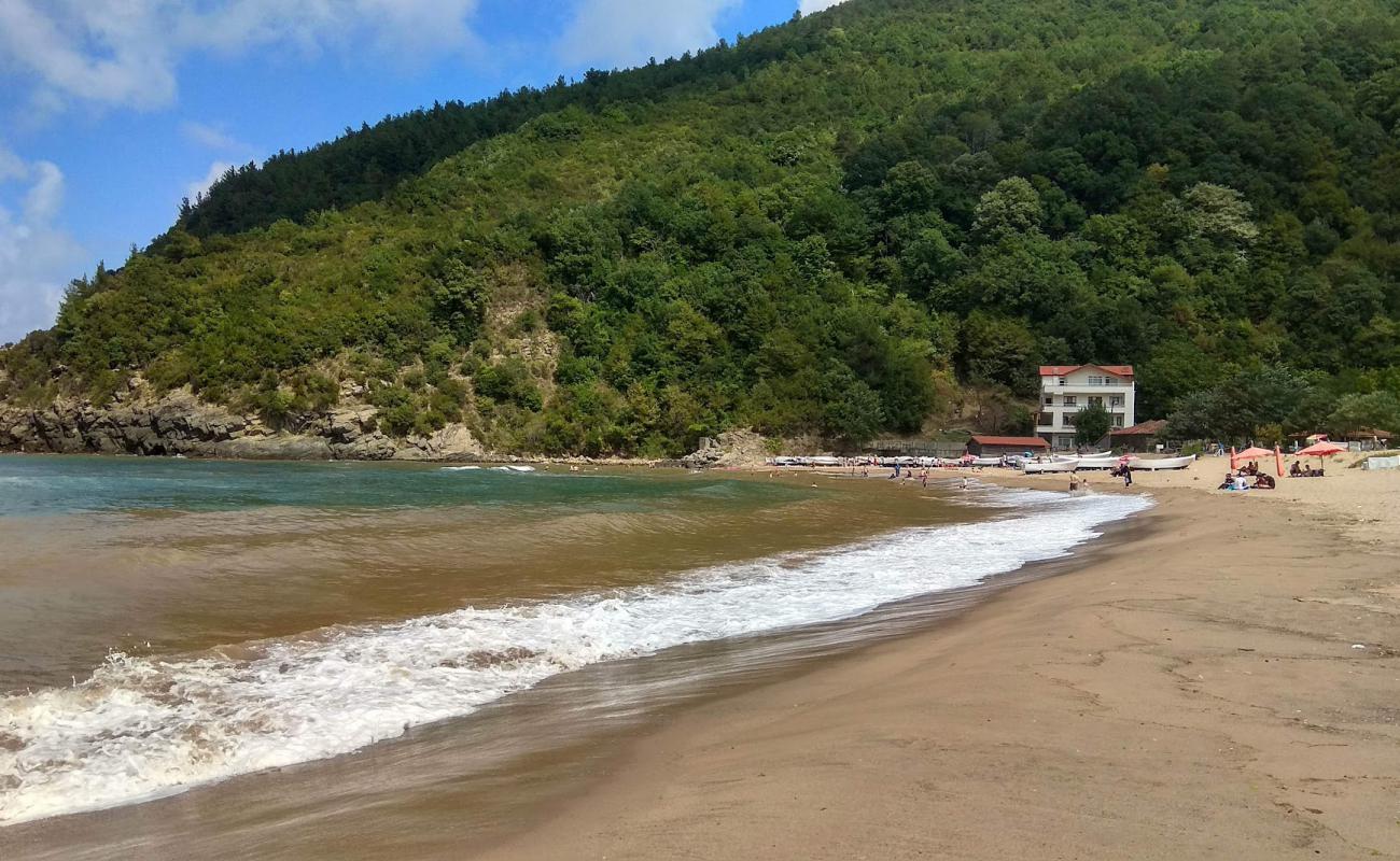 Gockundemirci Koyu Plaji'in fotoğrafı açık bej kum yüzey ile