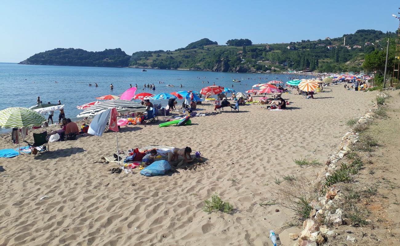 Guzelcehisar Plaji'in fotoğrafı açık bej kum yüzey ile