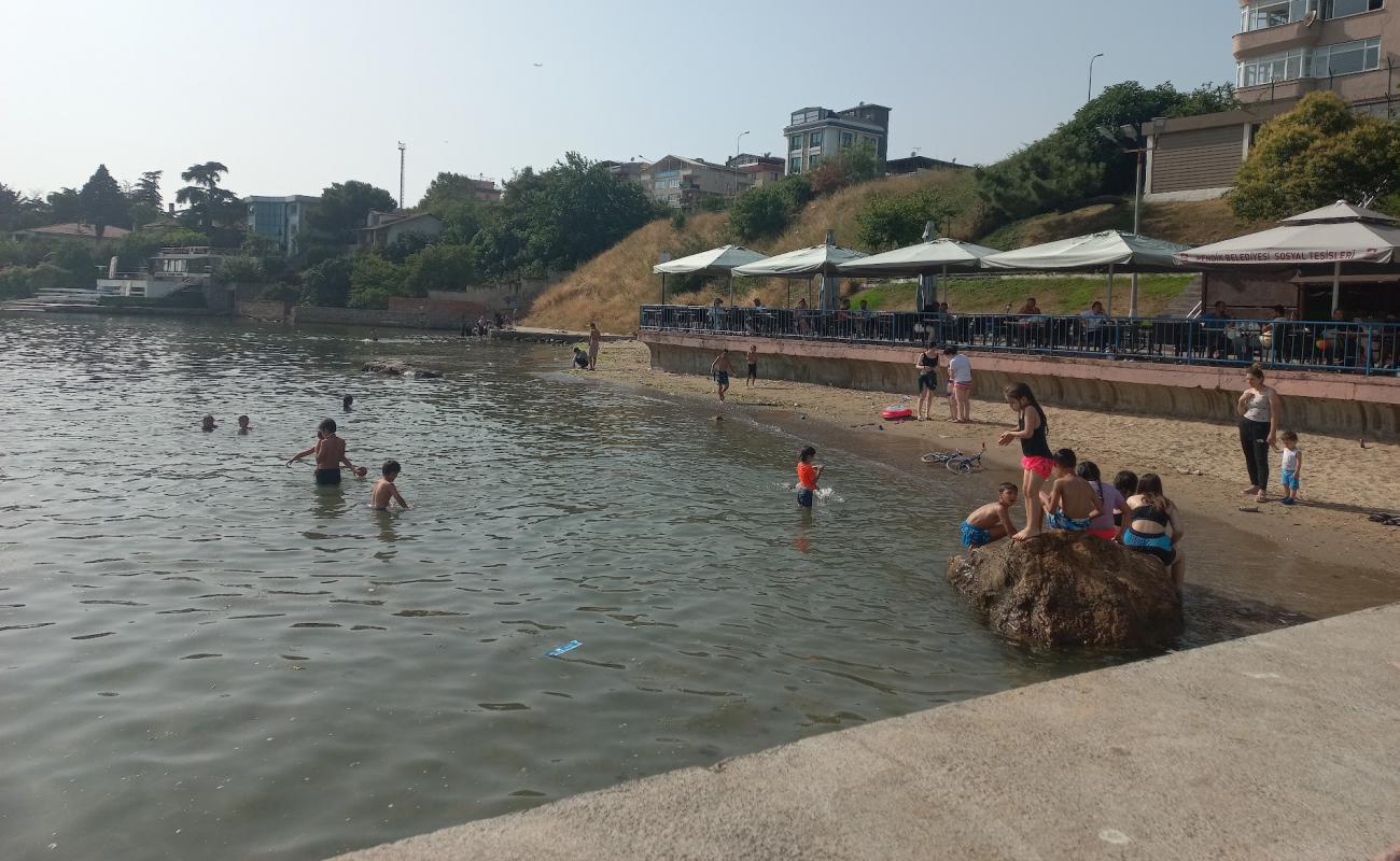 Güzelyalı Plajı'in fotoğrafı açık bej kum yüzey ile