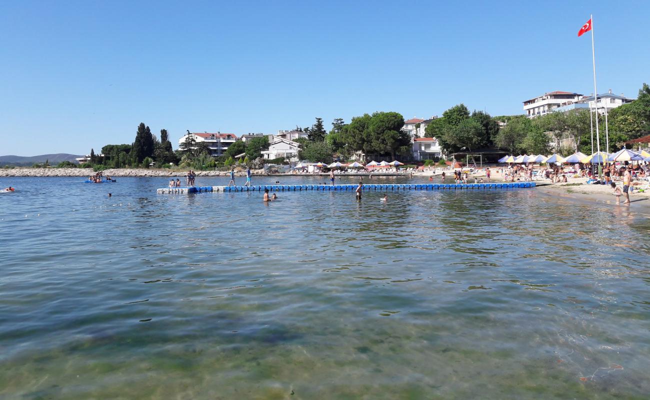 Bayramoğlu Island Plaji'in fotoğrafı açık bej kum yüzey ile