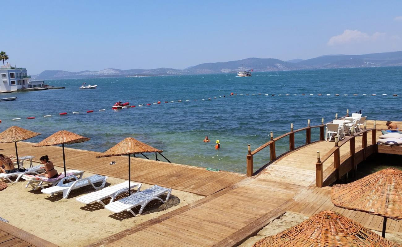 Güllük Yalı Plaji'in fotoğrafı beton kaplı yüzey yüzey ile