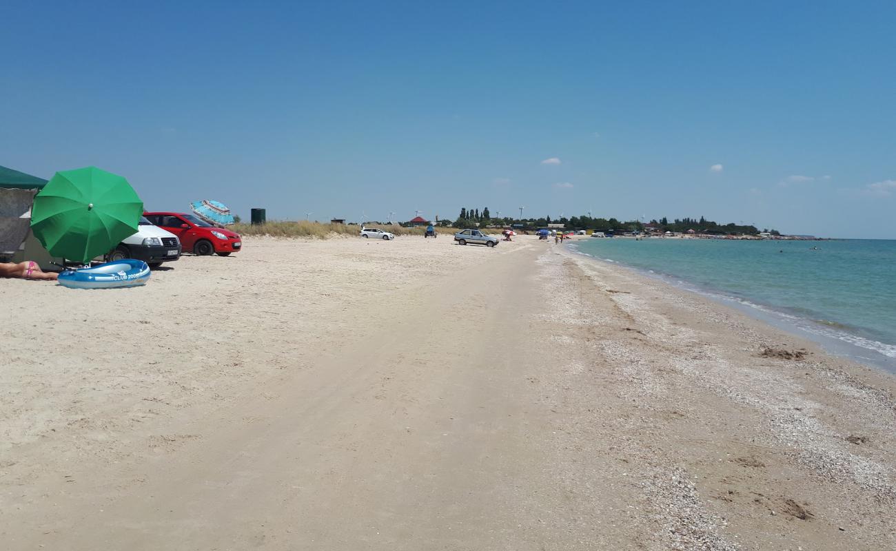 Plyazh Primorskiy Posad'in fotoğrafı bej kabuklu kum yüzey ile
