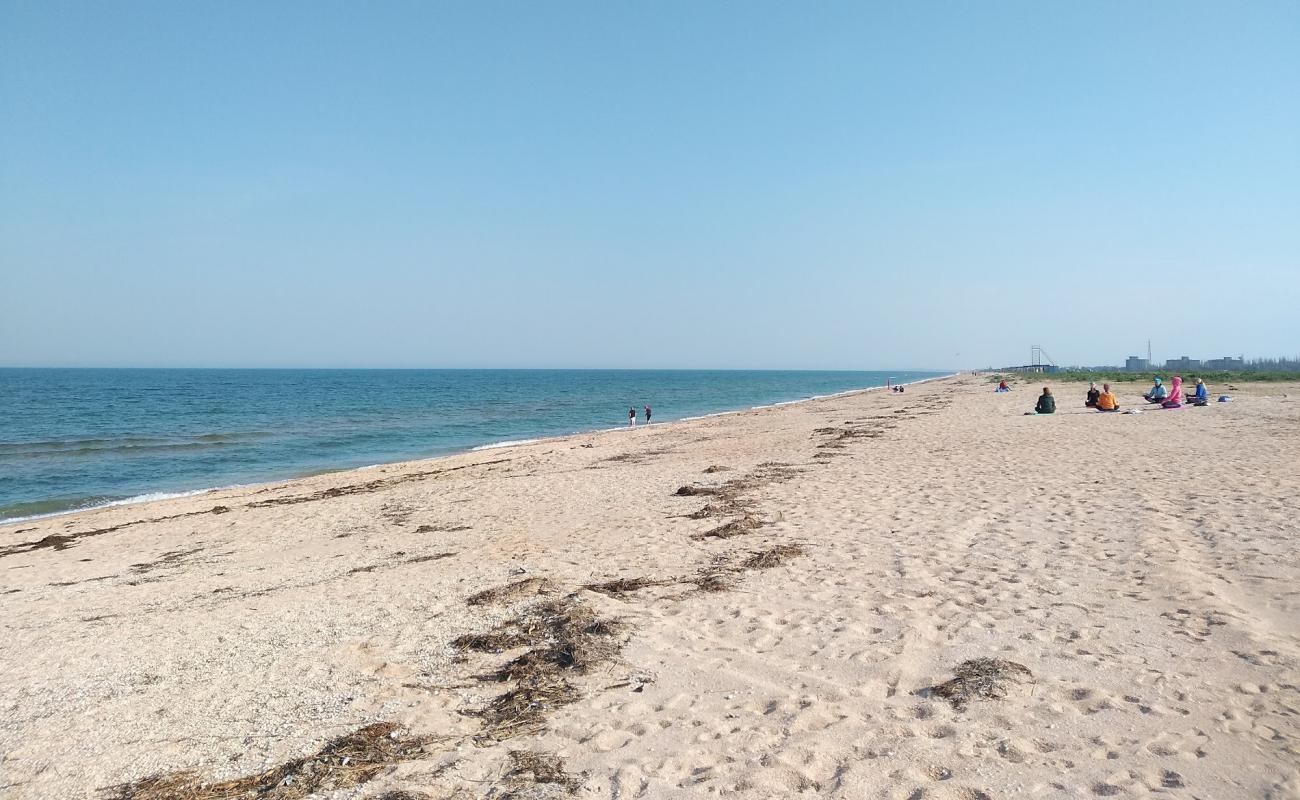 Plyazh Shchaslyvtsevo'in fotoğrafı bej kabuklu kum yüzey ile