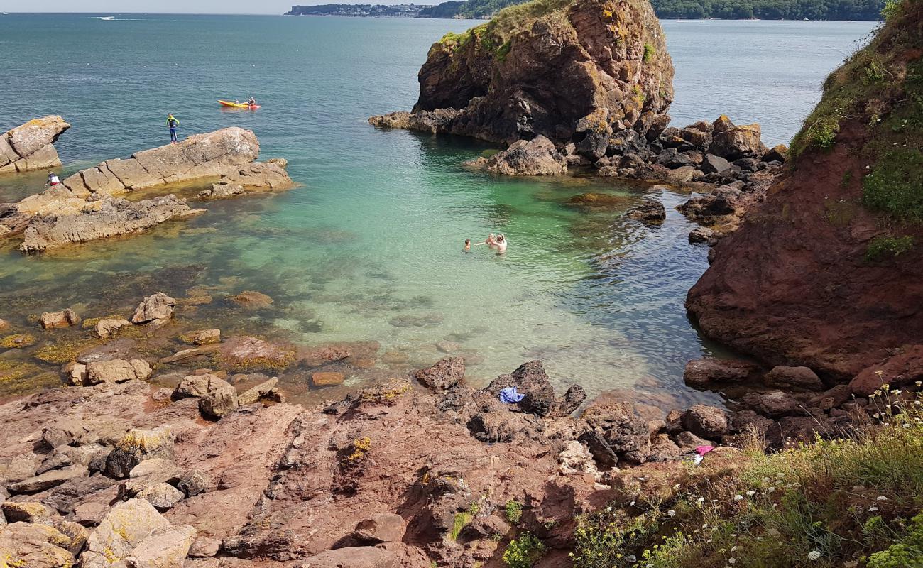Saltern Cove'in fotoğrafı bej kum ve kayalar yüzey ile