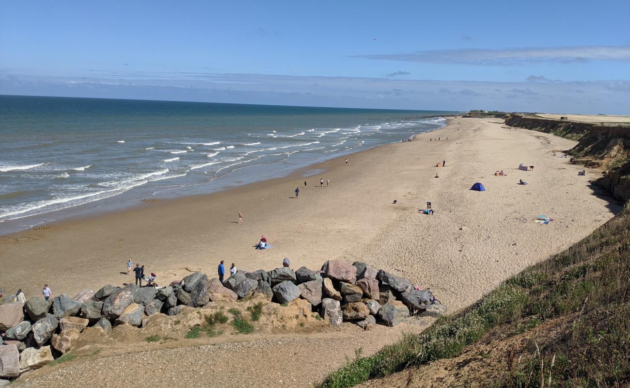 Happisburgh Plajı'in fotoğrafı açık bej kum yüzey ile