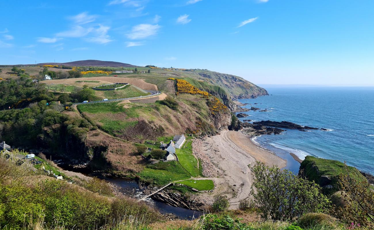 Berriedale Castle Beach'in fotoğrafı gri çakıl taşı yüzey ile