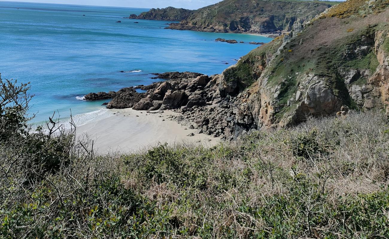 Le Jaonnet Bay'in fotoğrafı taşlı kum yüzey ile