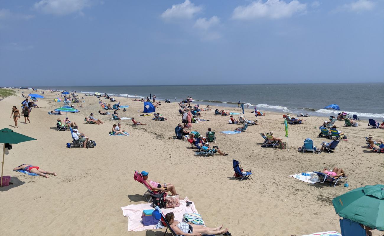 Cape Henlopen Beach'in fotoğrafı parlak kum yüzey ile