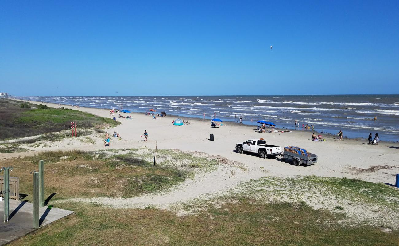 Galveston beach II'in fotoğrafı gri kum yüzey ile
