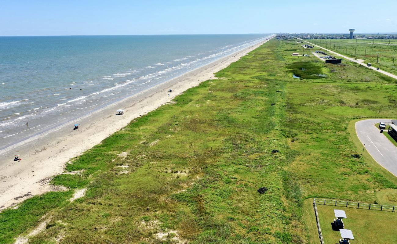 Galveston beach III'in fotoğrafı gri kum yüzey ile