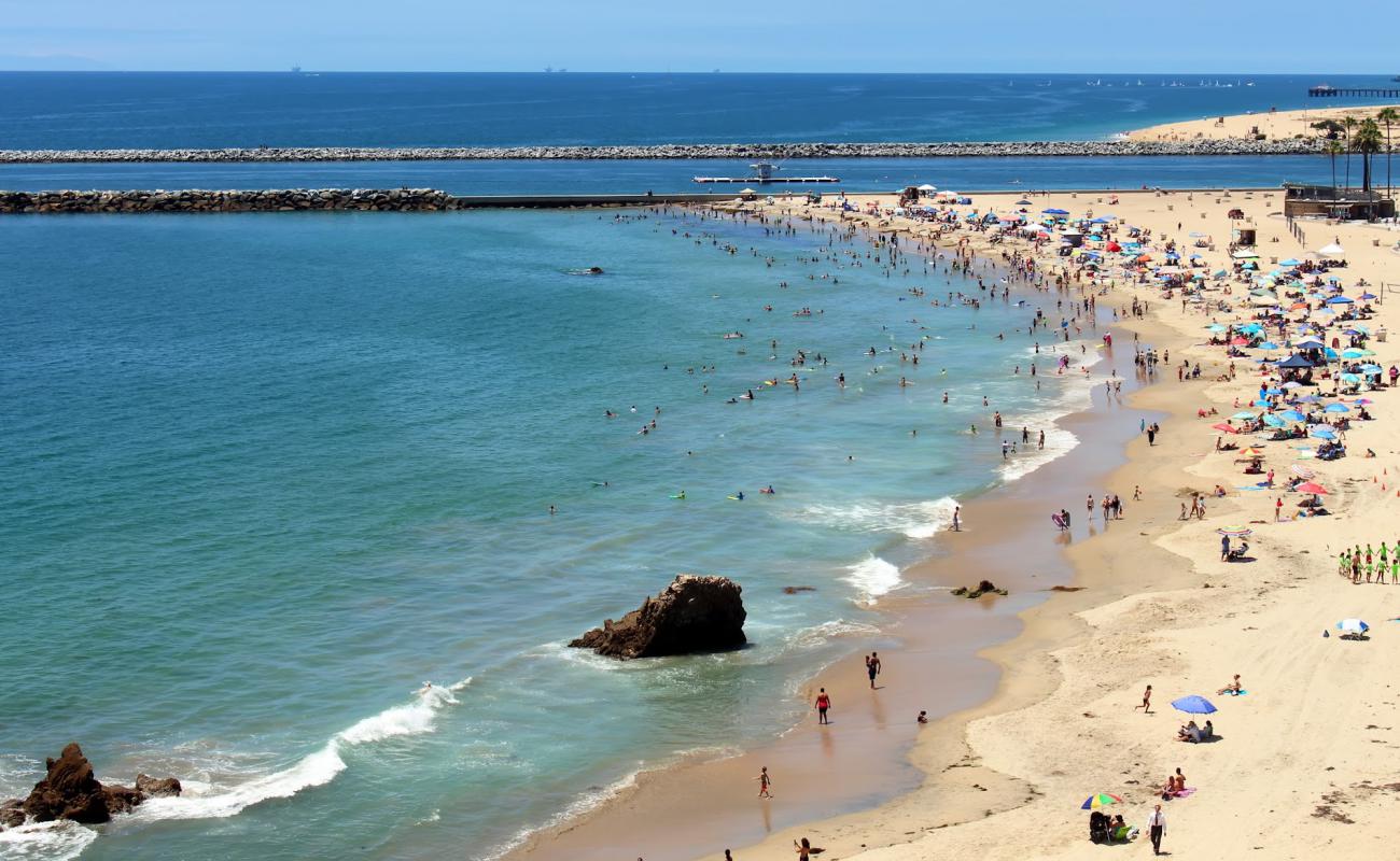 Corona Del Mar'in fotoğrafı parlak kum yüzey ile