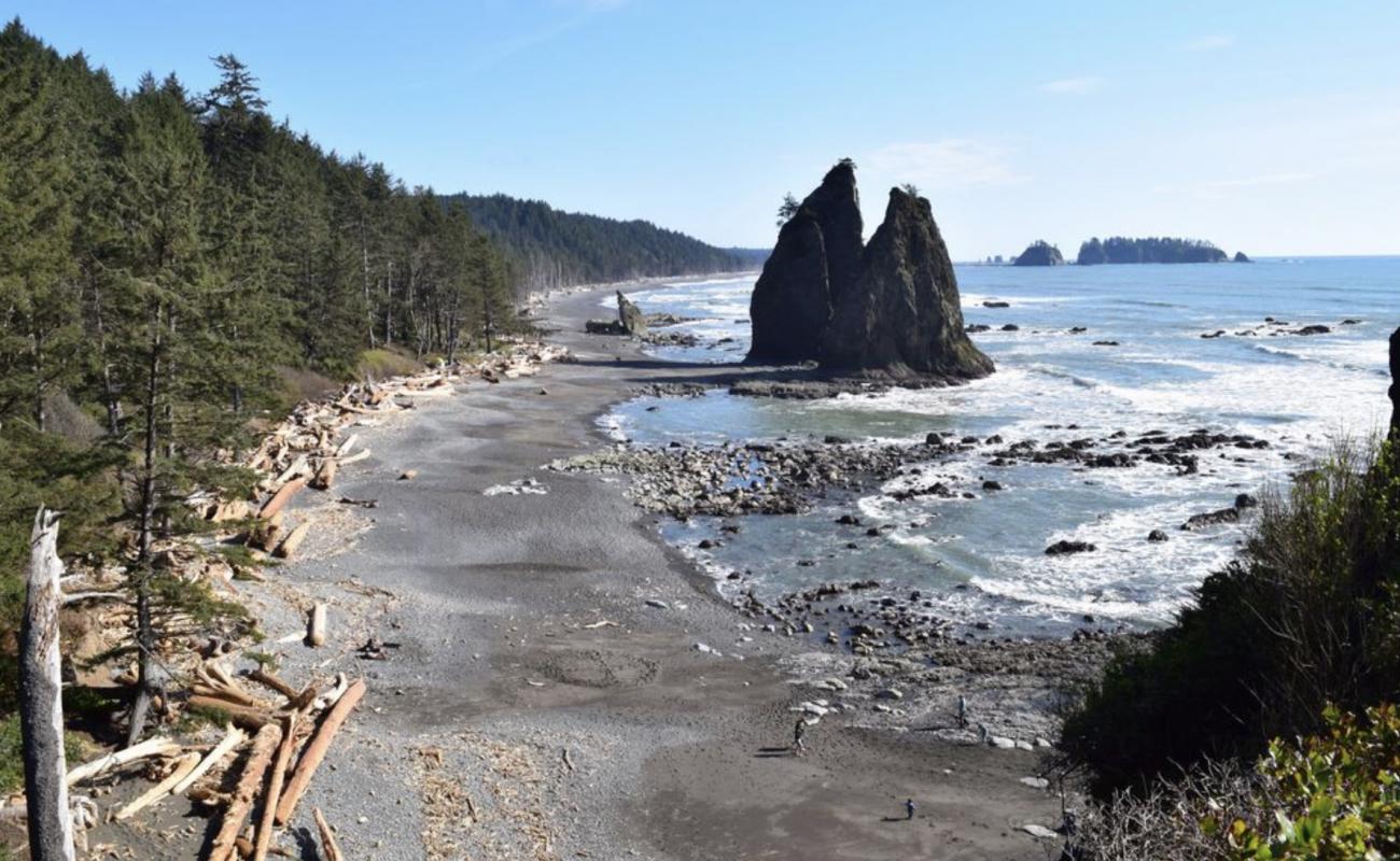 Rialto Beach'in fotoğrafı gri çakıl taşı yüzey ile