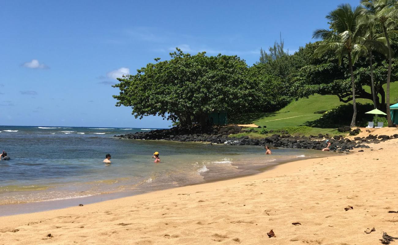 Puu Poa Beach'in fotoğrafı parlak kum yüzey ile