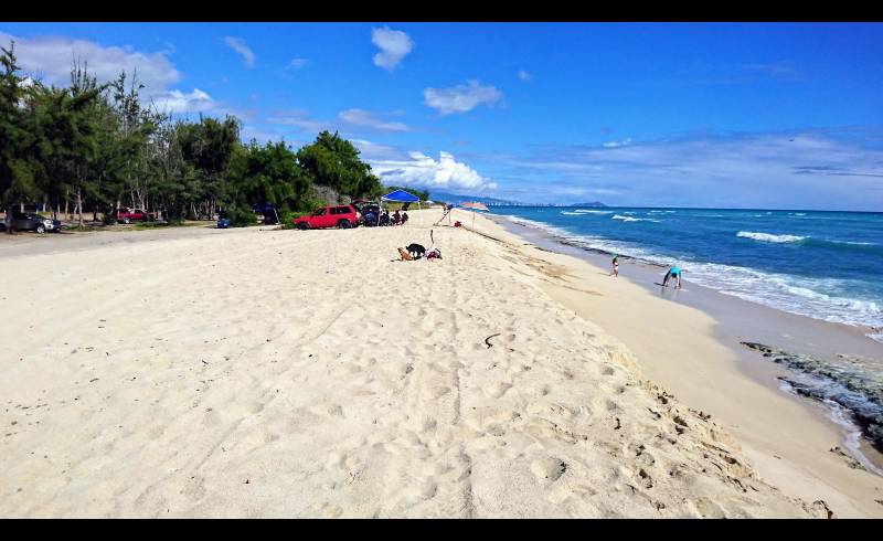 Eisenhower Beach'in fotoğrafı açık bej kum yüzey ile
