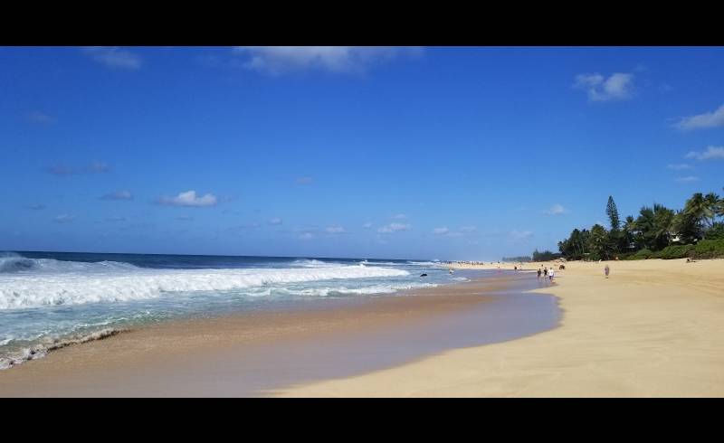 Ehukai Beach'in fotoğrafı açık bej kum yüzey ile
