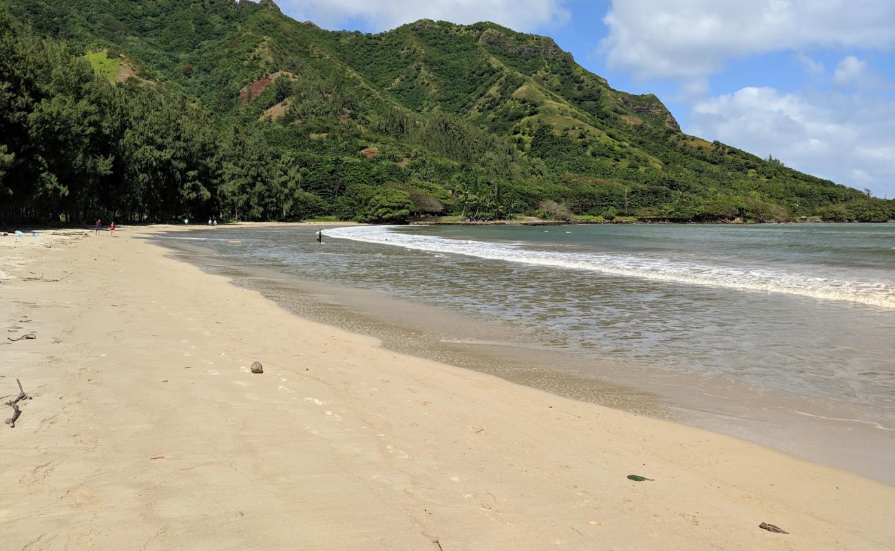 Kahana Bay Beach Park'in fotoğrafı açık bej kum yüzey ile