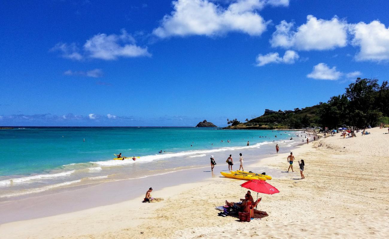 Kailua Beach Park'in fotoğrafı parlak ince kum yüzey ile