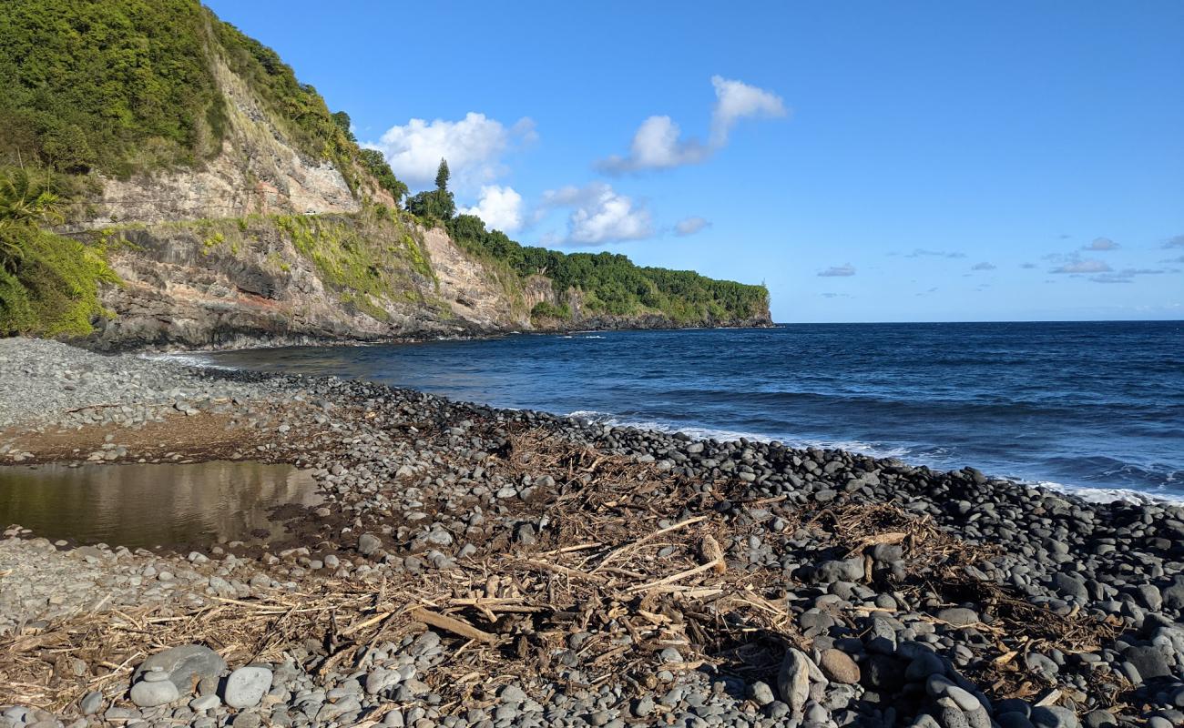 Kaapahu Bay Beach'in fotoğrafı kara çakıl taş yüzey ile