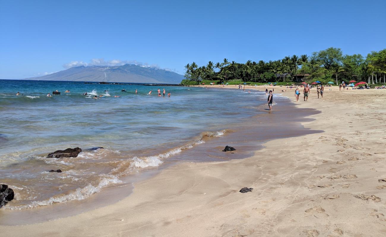 Palauea Beach'in fotoğrafı parlak kum yüzey ile