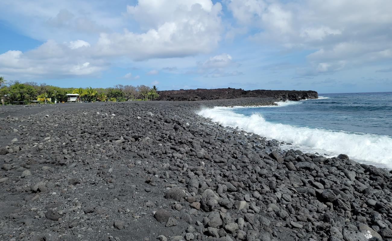 Kehena Black Sands'in fotoğrafı siyah kum yüzey ile