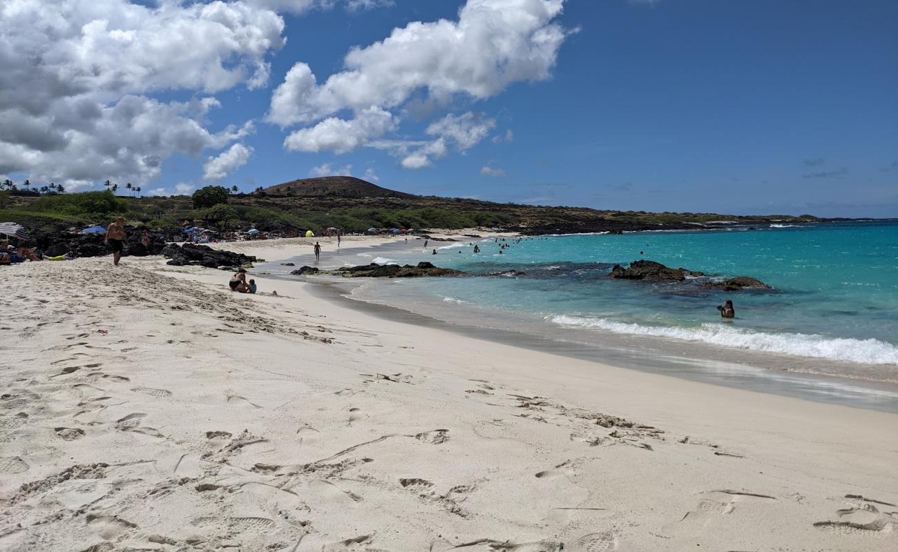 Manini'owali Plajı'in fotoğrafı beyaz ince kum yüzey ile