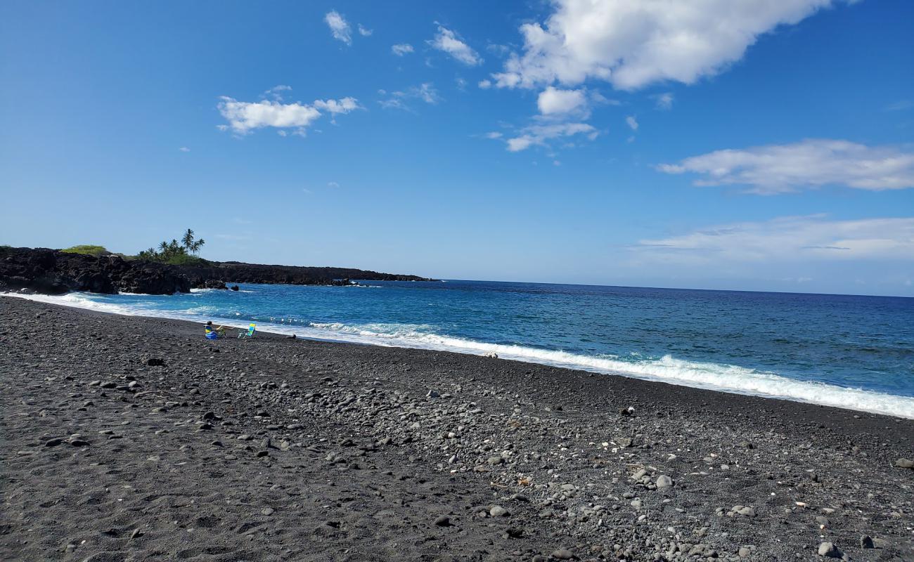 Kiholo Bay Beach II'in fotoğrafı gri çakıl taşı yüzey ile