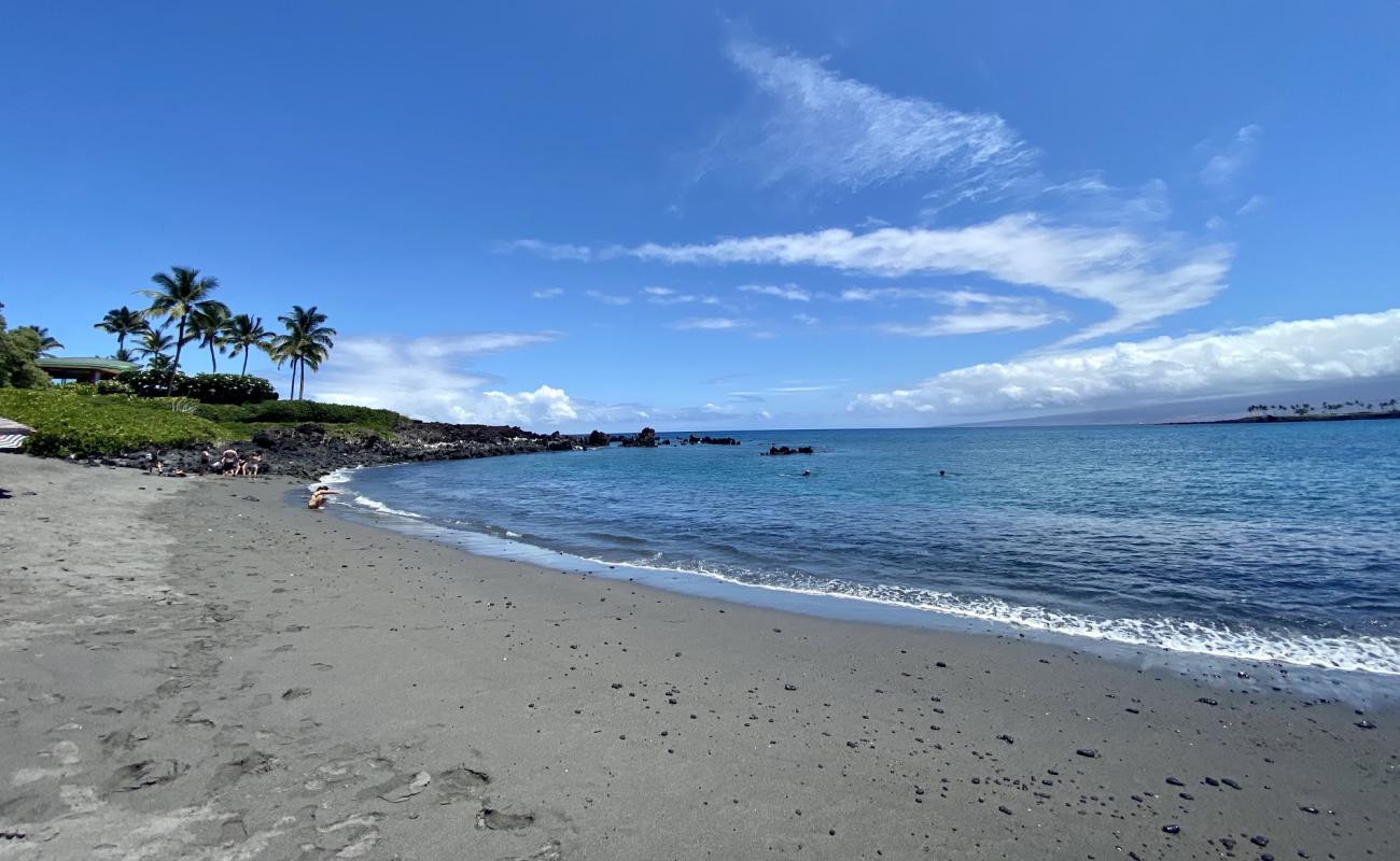 Honokaope Bay beach'in fotoğrafı gri kum yüzey ile